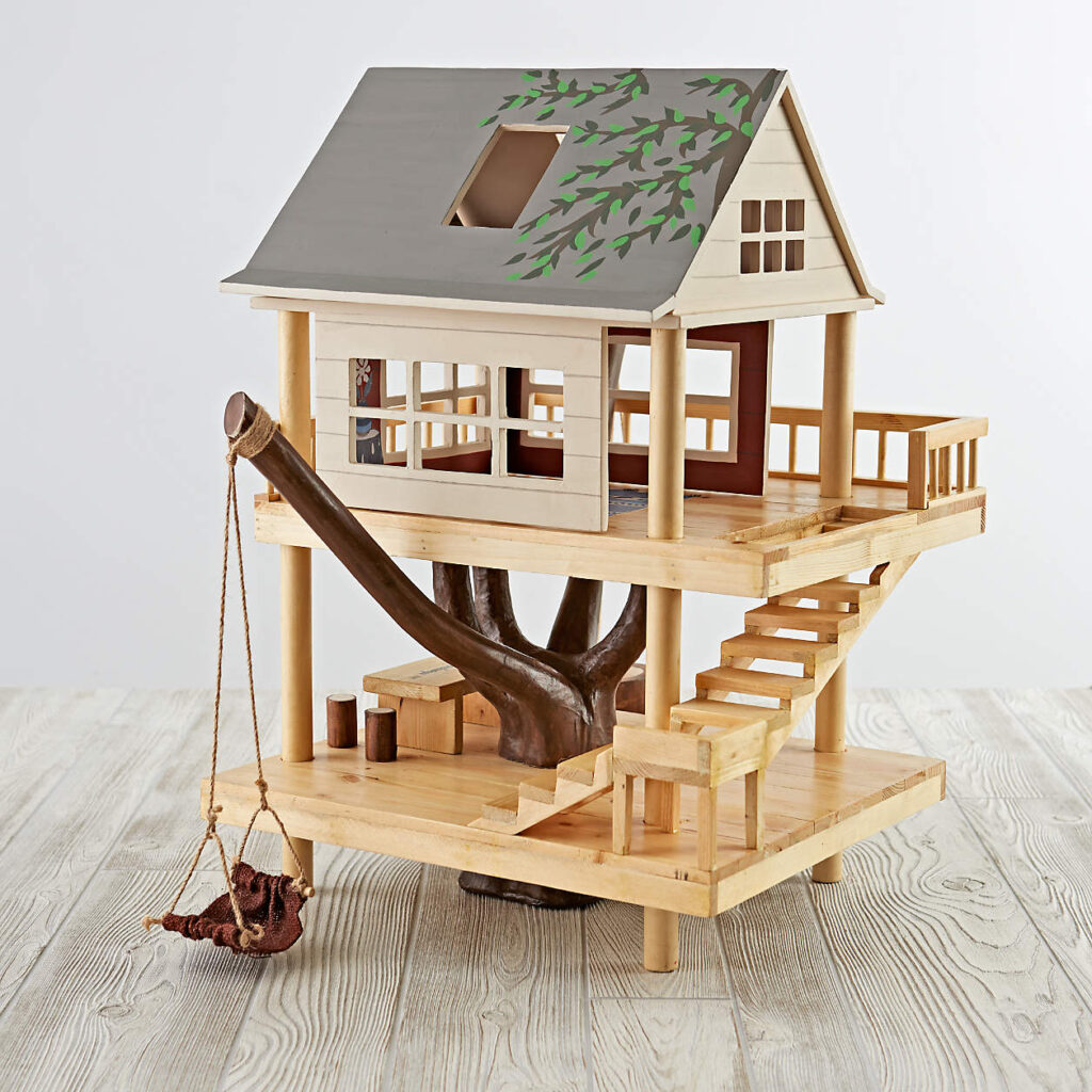 Wooden Treehouse Dollhouse