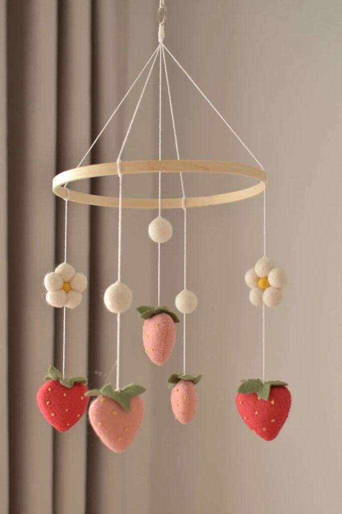 Daisy and Strawberry Baby Mobile