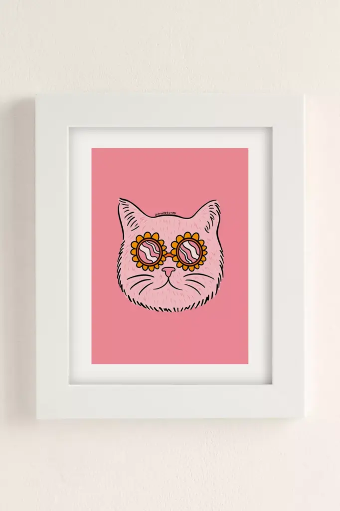 Cat with Sunglasses Art Print