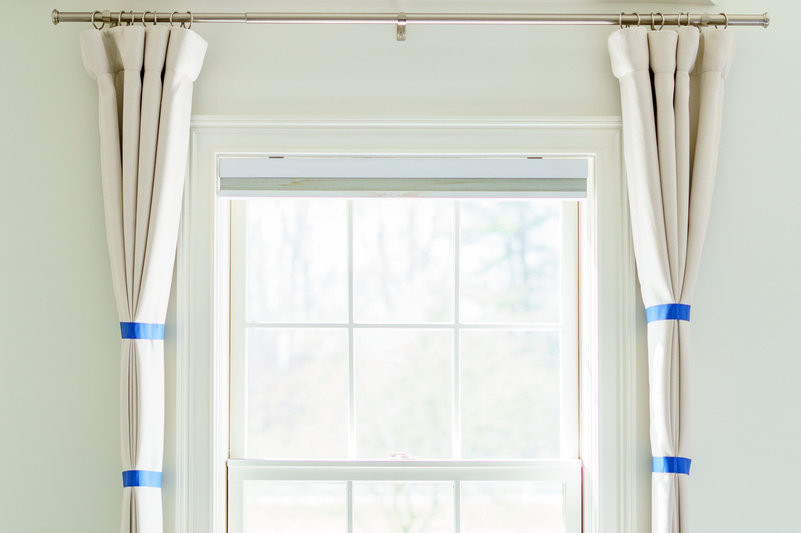 How to Train Your Curtains with Painters Tape